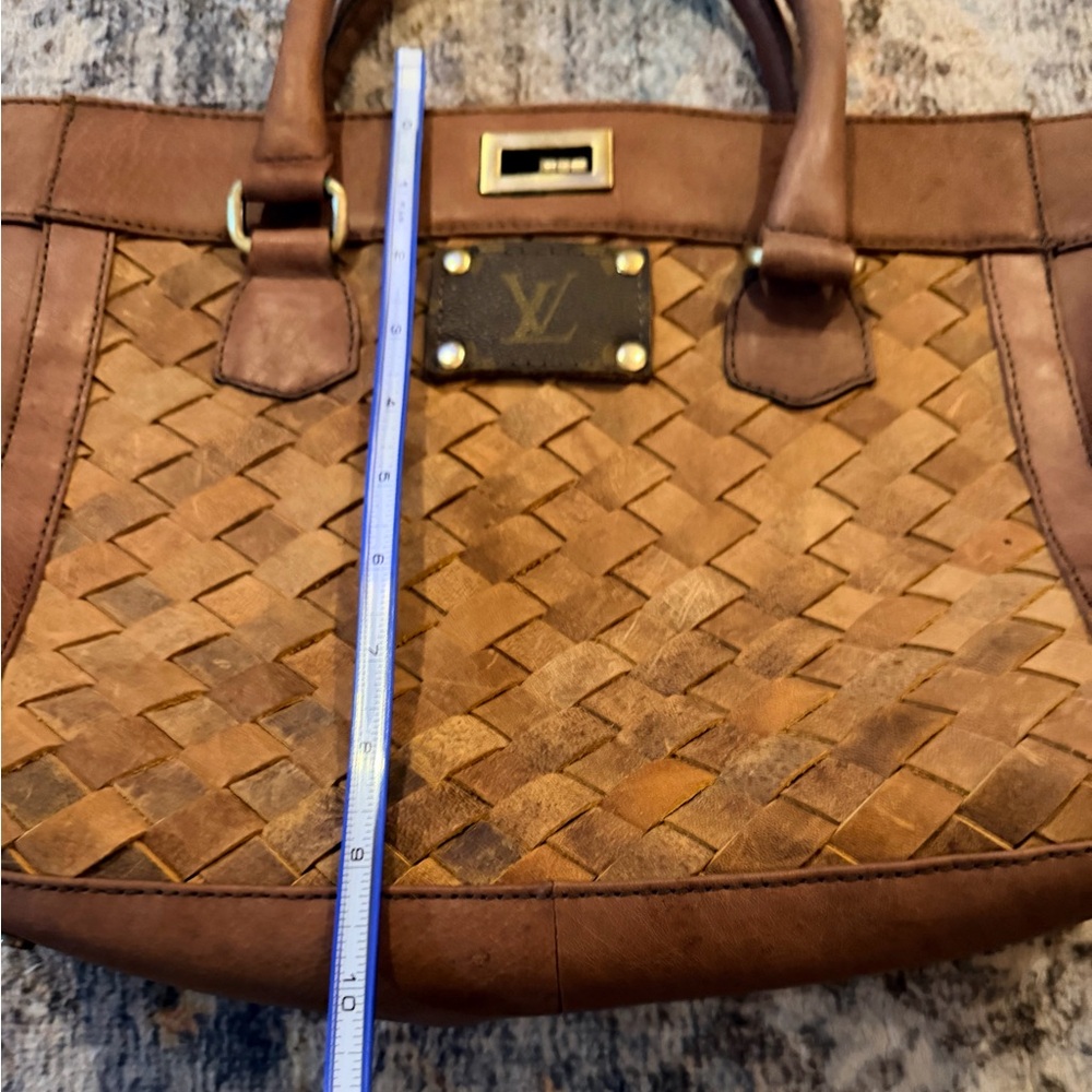 American Darling Brown Woven Leather Tote - Picture 8 of 10